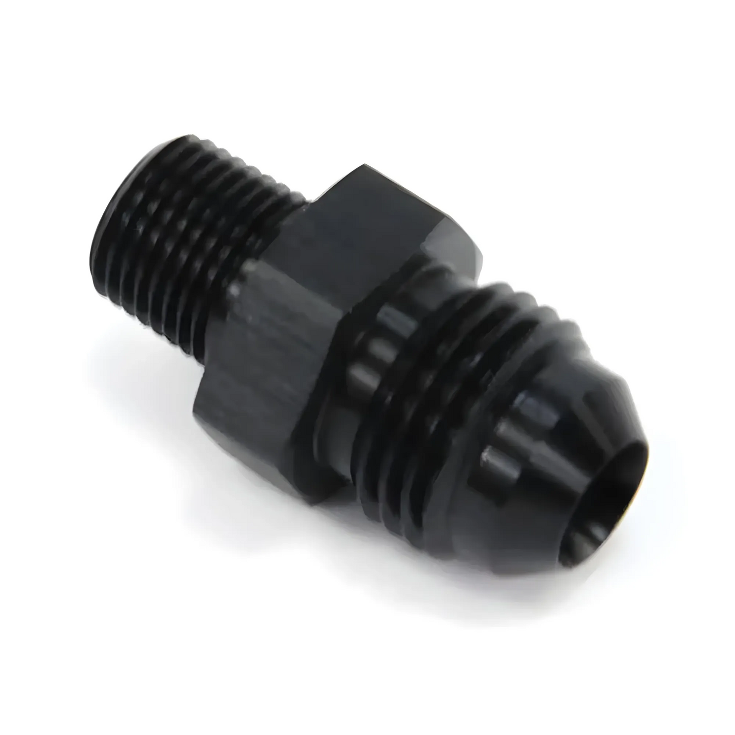 Nitrous Outlet 1/8" NPT x 6AN Straight Fitting - Male/Male (BLACK)