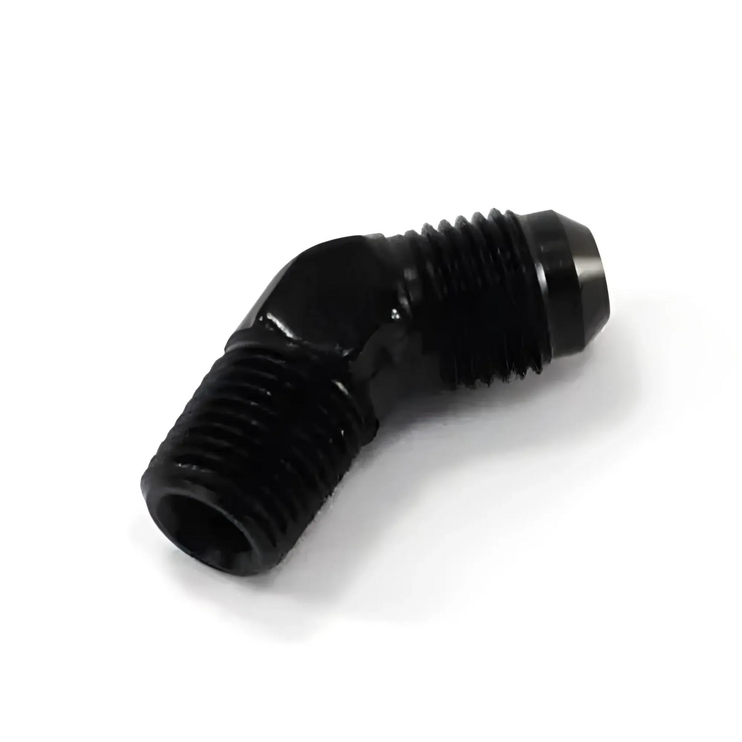 Nitrous Outlet 1/4" NPT x 6AN 45 Degree Fitting - Male /Male (Black)