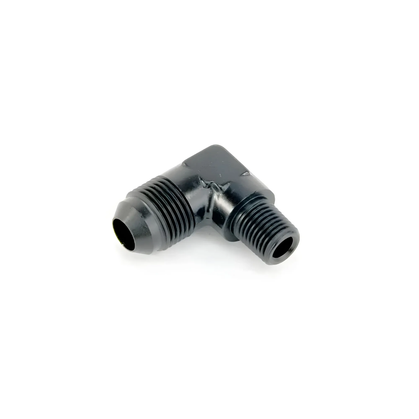 Nitrous Outlet 1/4" NPT x 8AN 90 Degree Fitting - Male/Male (BLACK)