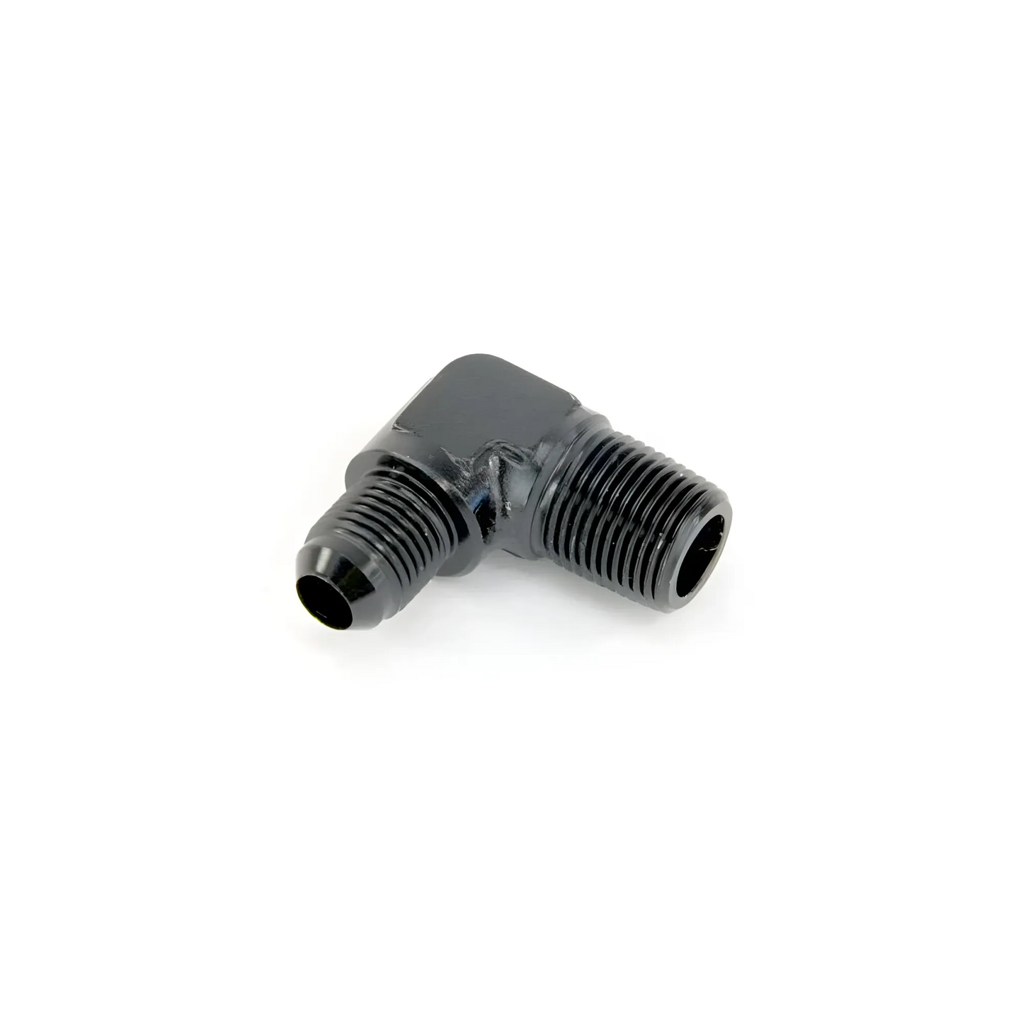 Nitrous Outlet 3/8" NPT x 6AN 90 Degree Fitting - Male/Male (BLACK)