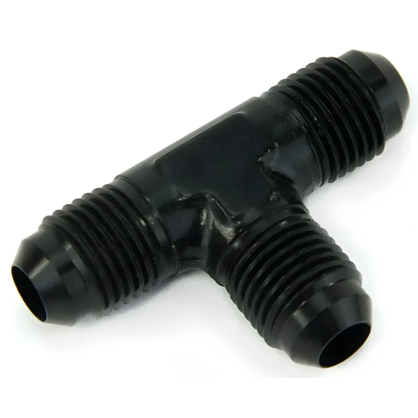 Nitrous Outlet 6AN x 6AN x 6AN Tee Fitting - Male/Male/Male (Black)