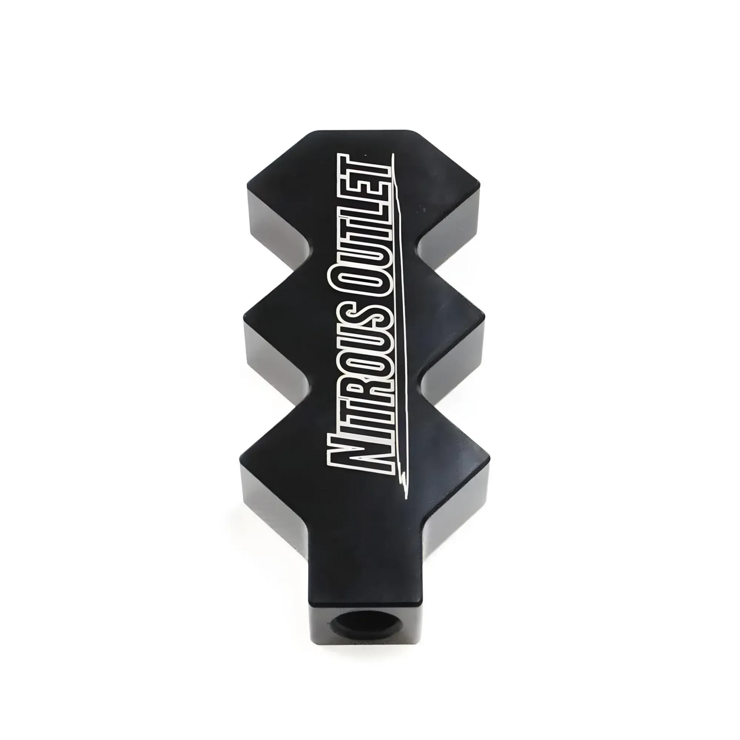 Nitrous Outlet 6-Way 1/4" NPT High Flow Stacked Y Distribution Block - 1 Female in/6 Female out