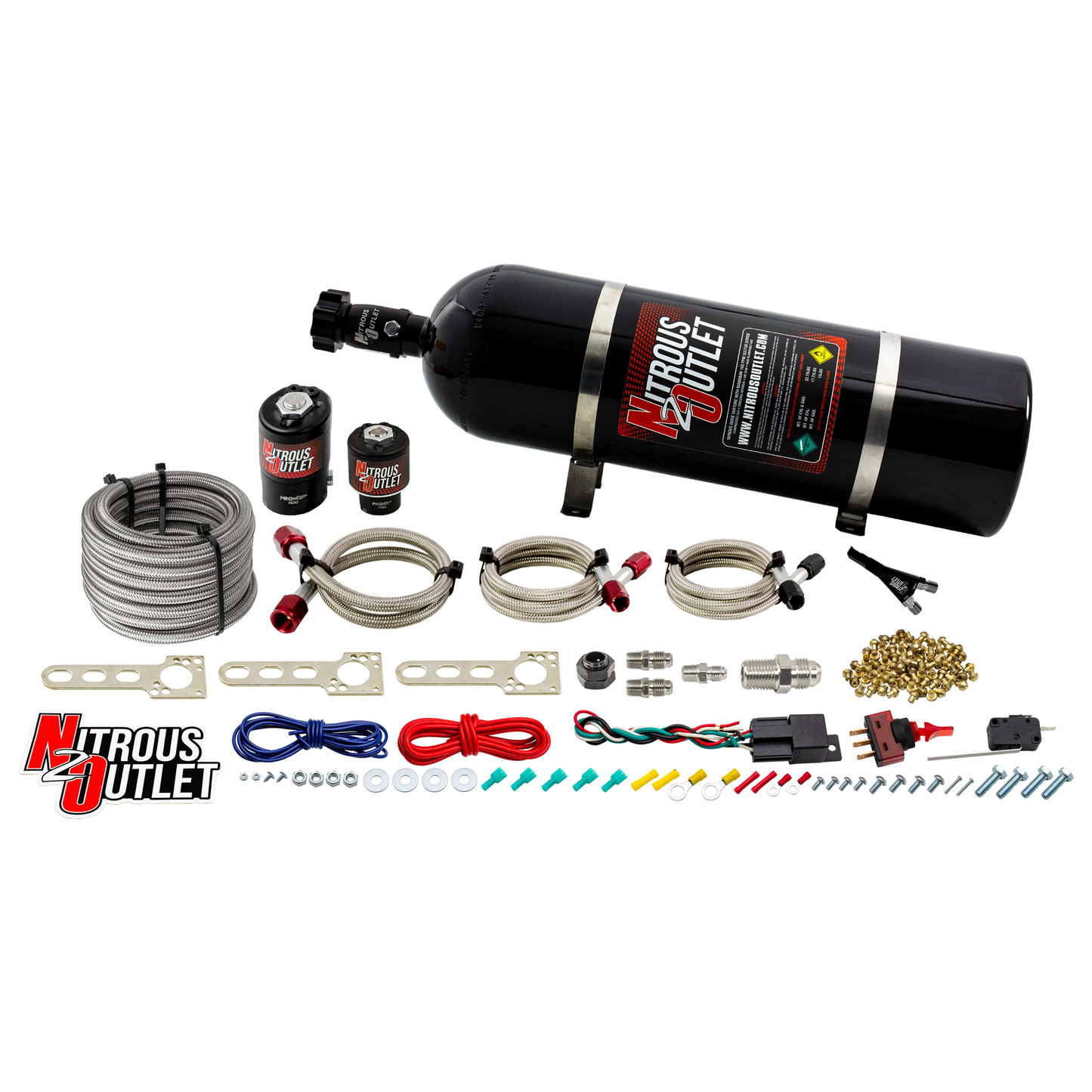 Nitrous Outlet Dodge EFI Single Nozzle System - Gas/E85 (5-55psi)(35-200HP)(15lb bottle)