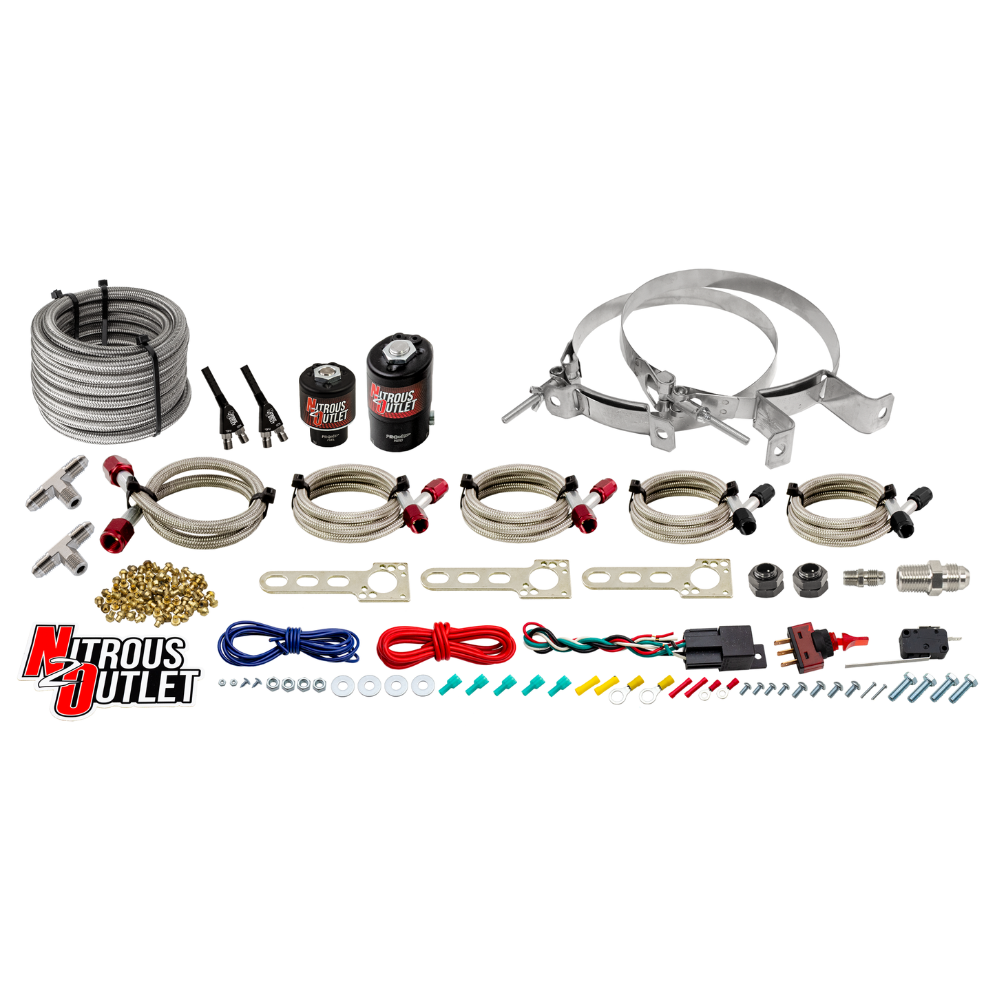 Nitrous Outlet Dodge EFI Dual Nozzle System - Gas/E85 (5-55psi)(70-200HP)(No Bottle)