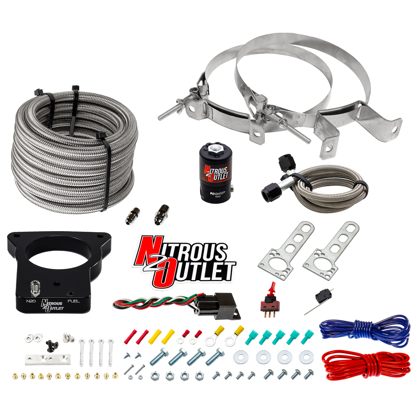 Nitrous Outlet GM 78mm Dry LSX Plate System (50-200HP)(No Bottle)(1997-2004 Corvette Requires Part # 00-42000)