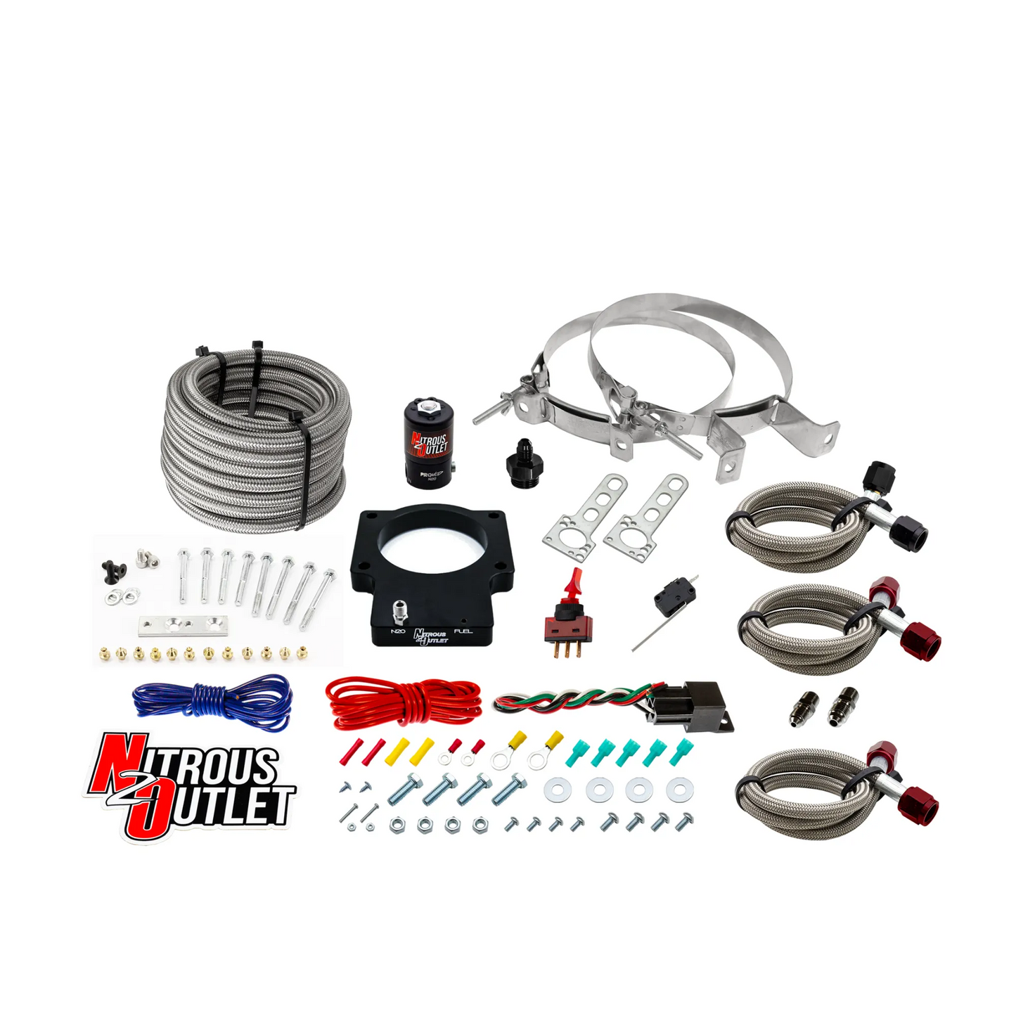 Nitrous Outlet GM 90mm Dry LSX Plate System (50-200HP)(No Bottle)(1997-2004 Corvette Requires Part # 00-42000)