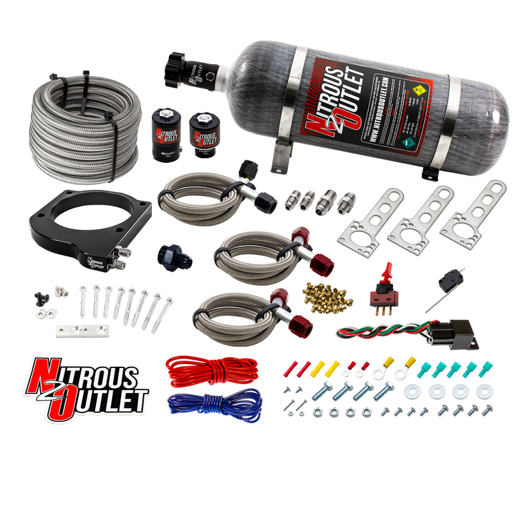 Nitrous Outlet GM102mm LSX Plate System (50-200HP)(12lb Bottle)(1997-2004 Corvette Requires Part # 00-42000)