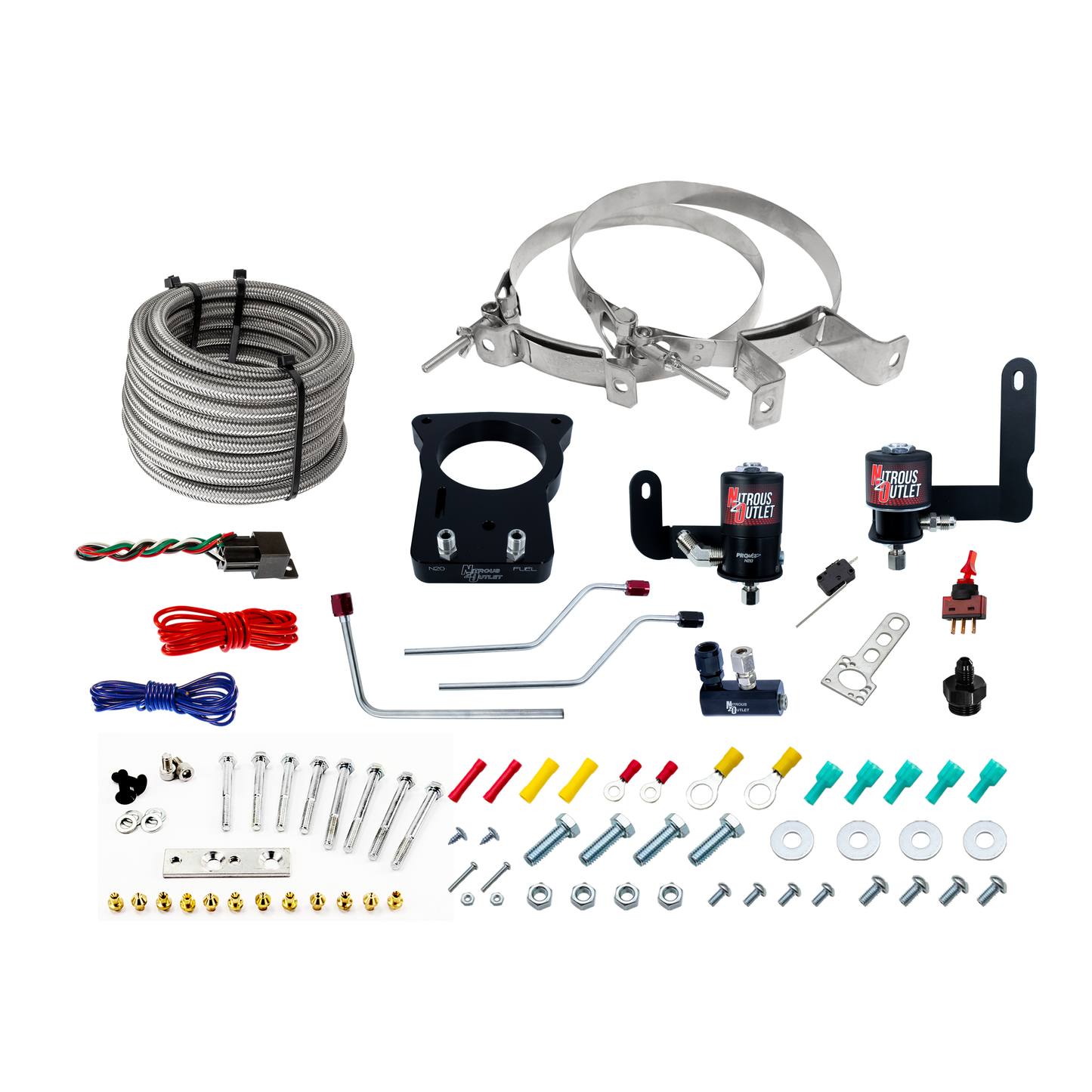 Nitrous Outlet Pontiac 78mm 2004 GTO Hard-line Plate System - Gas/E85 (5-55psi)(50-200HP)(No Bottle)