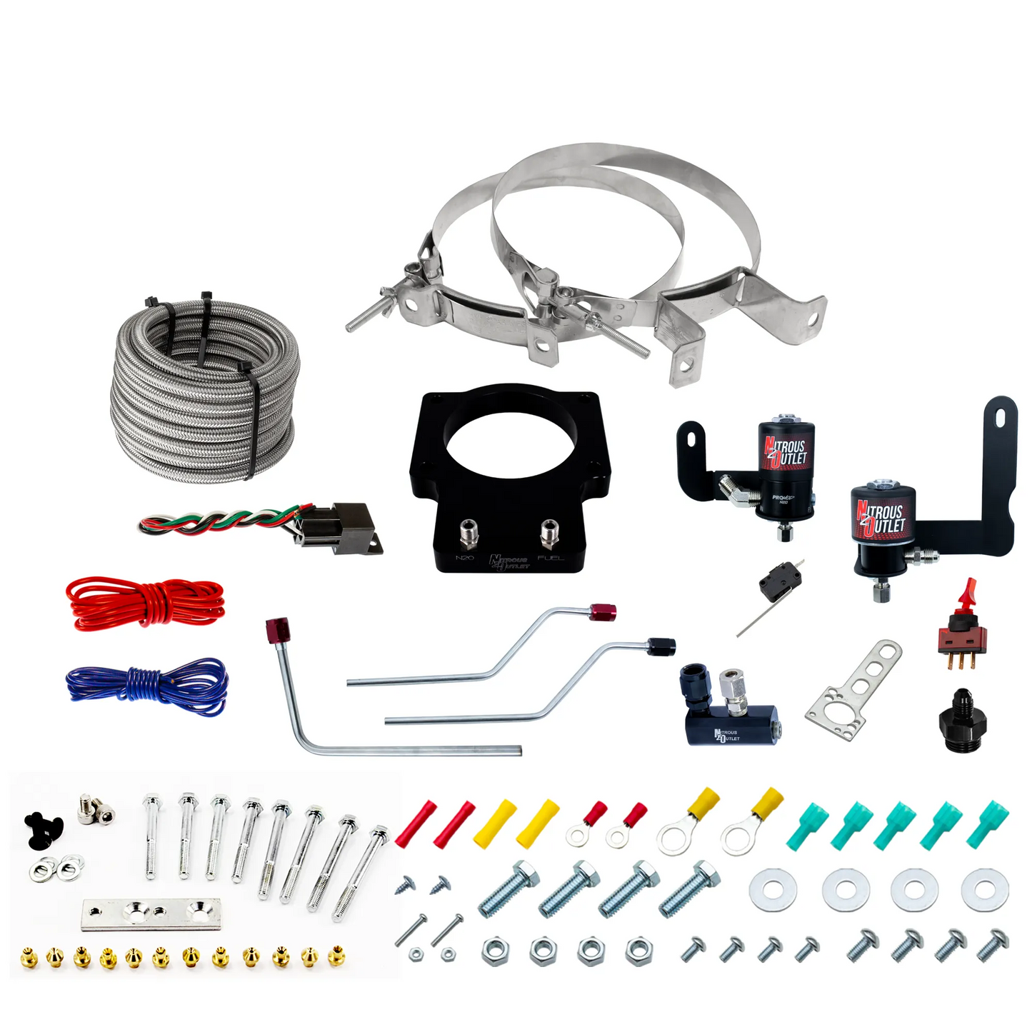 Nitrous Outlet Pontiac 92mm Fast Intake 2004-2006 GTO Hard-line Plate System - Gas/E85 (5-55psi)(50-200HP)(No Bottle)