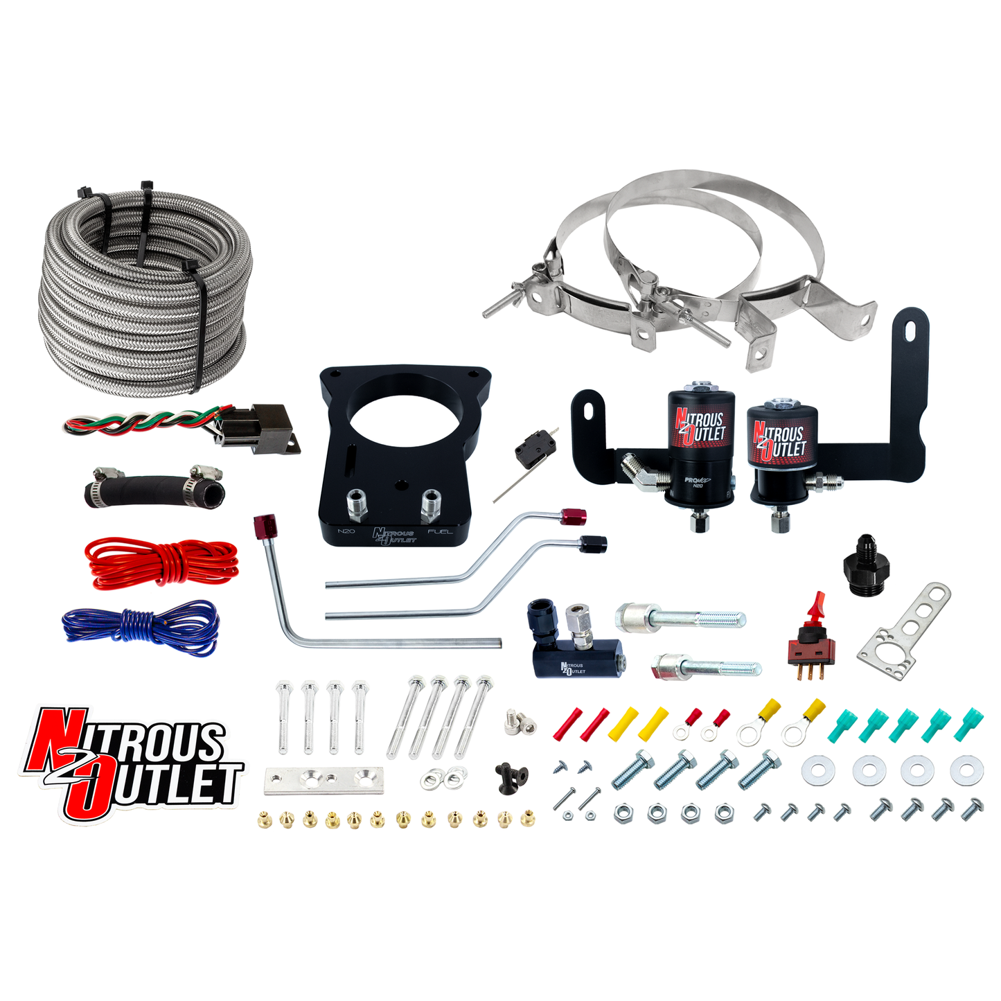 Nitrous Outlet GM 78mm 1997-2004 Corvette Hard-line Plate System - Gas/E85 (5-55psi)(50-200HP)(No Bottle)