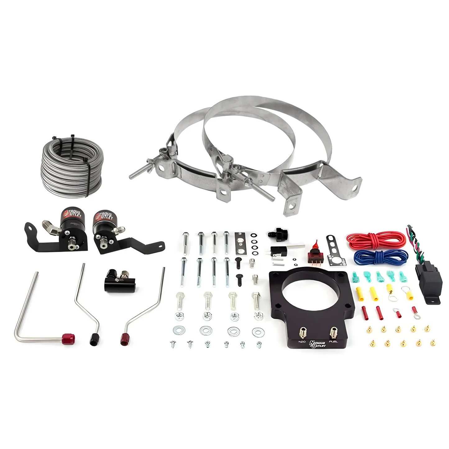 Nitrous Outlet GM 90mm 2005-2013 ZO6 Corvette Hard-line Plate System - Gas/E85 (5-55psi)(50-200HP)(No Bottle)