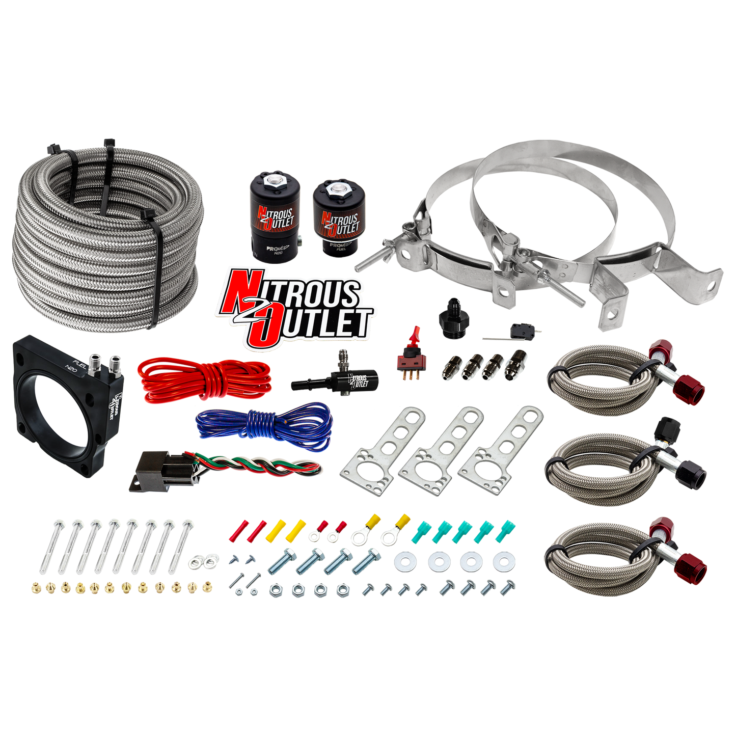 Nitrous Outlet Dodge 80mm 5.7/6.1 Hemi Plate System - Gas/E85 (5-55psi)(50-200HP)(No Bottle)