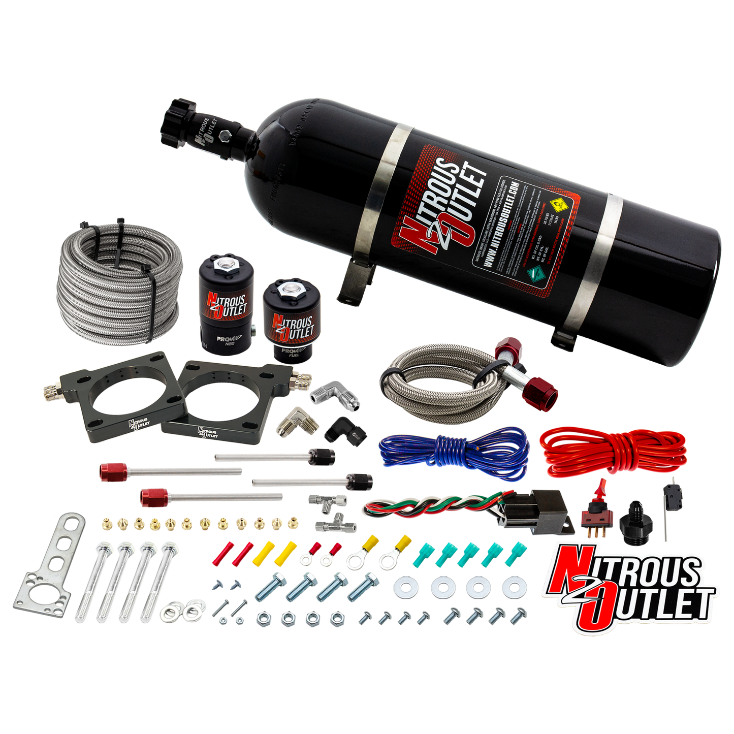 Nitrous Outlet Dodge 1992-2002 Viper Hard-line Plate System - Gas/E85 (5-55psi)(70-200HP)(15lb bottle)