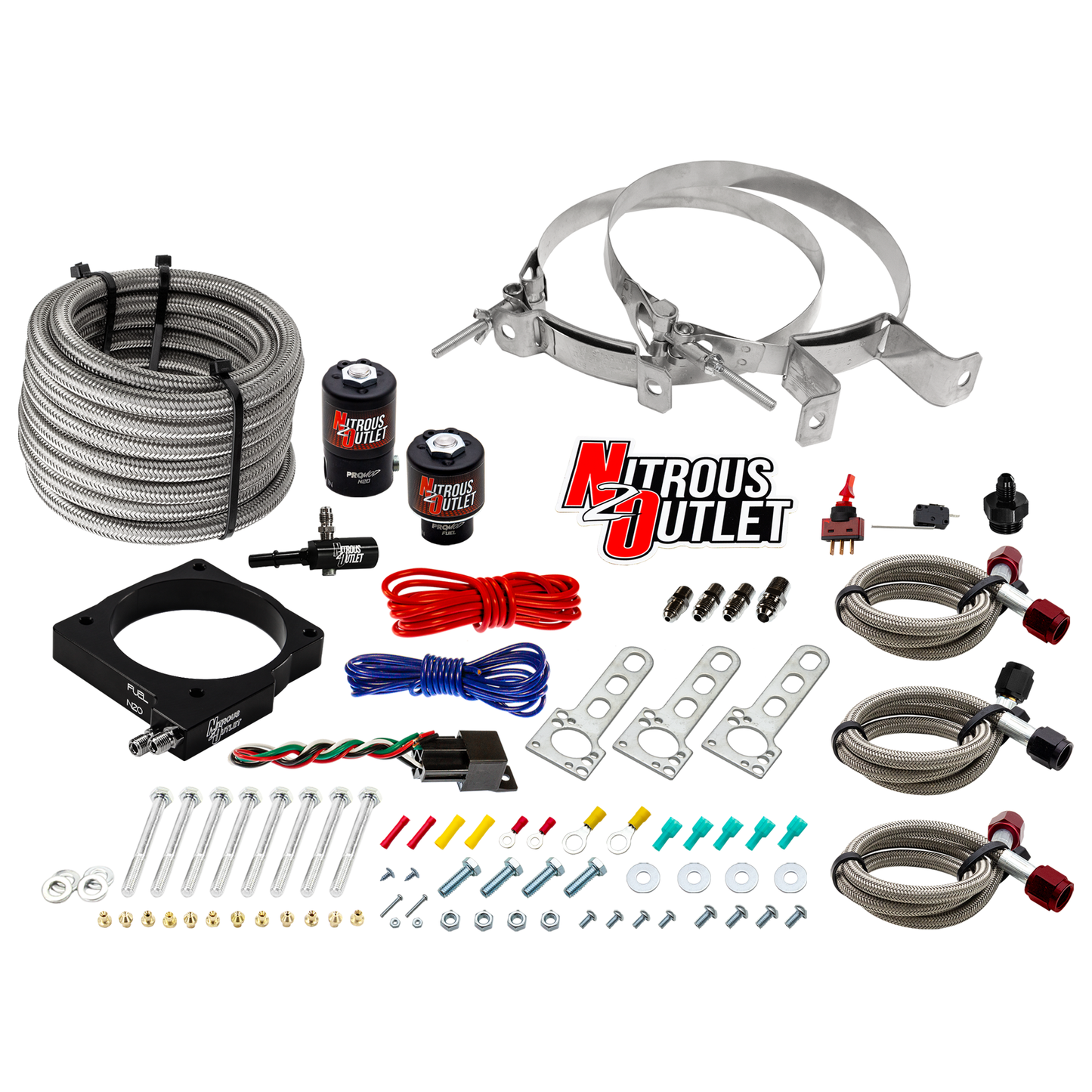 Nitrous Outlet Dodge 90mm 5.7/6.1 Hemi Plate System - Gas/E85 (5-55psi)(50-200HP)(No Bottle)