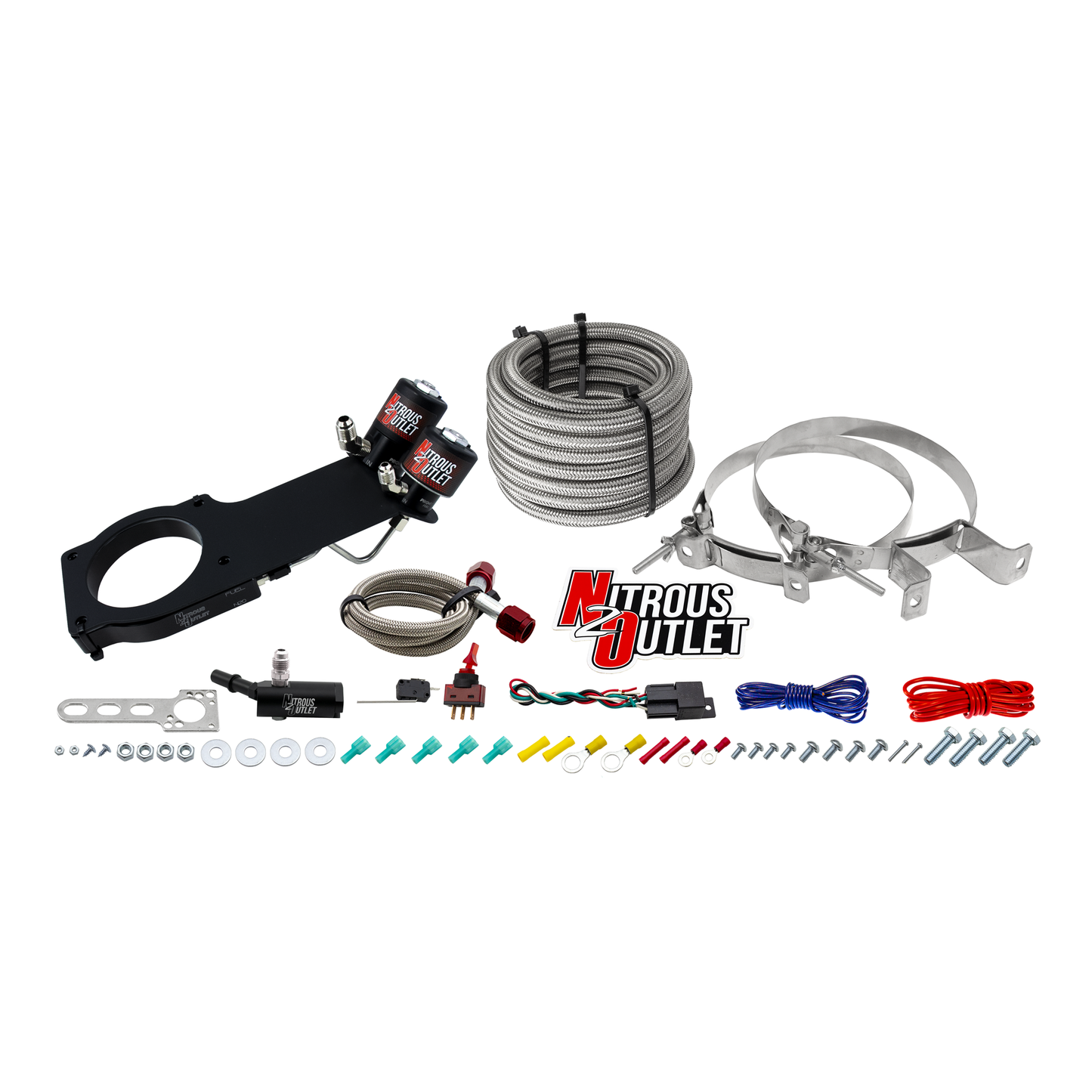 Nitrous Outlet GM 2016-2019 Camaro LT1 Hard-line Plate System - Gas/E85 (5-55psi)(50-200HP)(No Bottle)