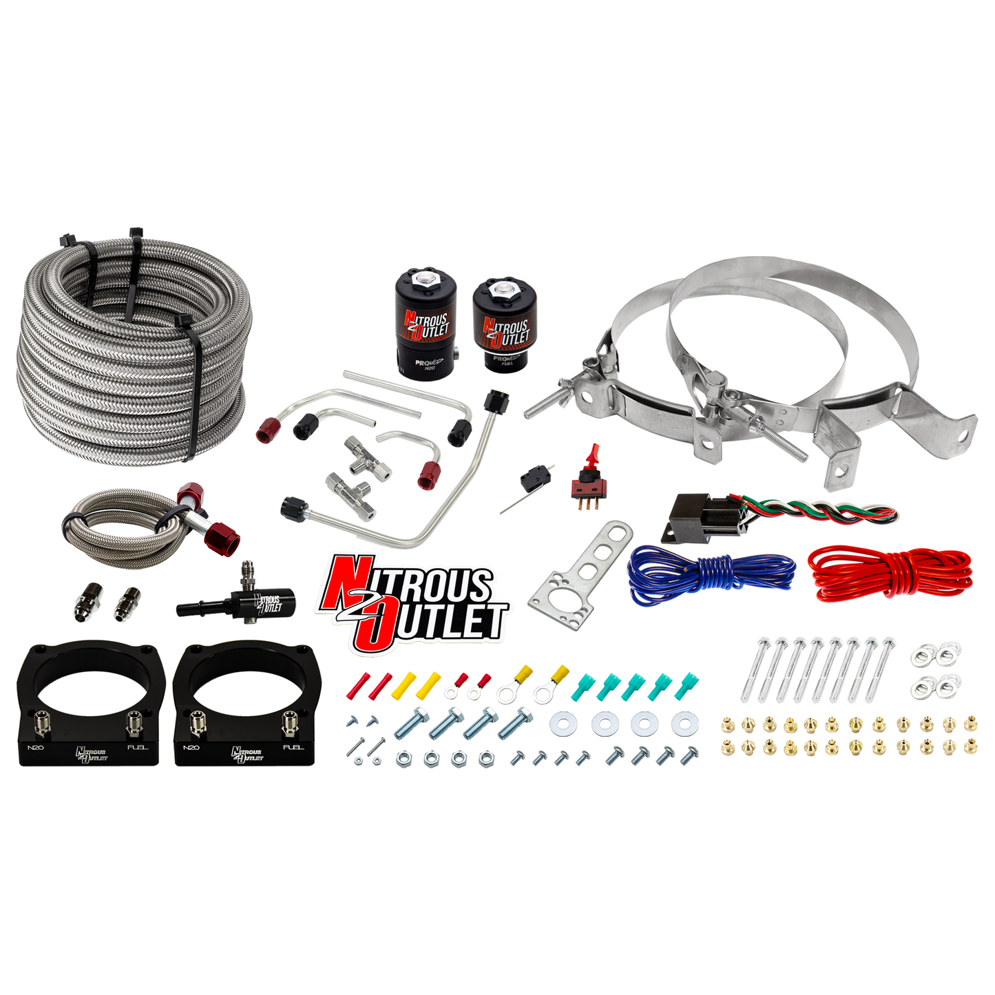 Nitrous Outlet Dodge 2008-2017 Viper Hard-lined Plate System - Gas/E85 (5-55psi)(70-200HP)(No Bottle)