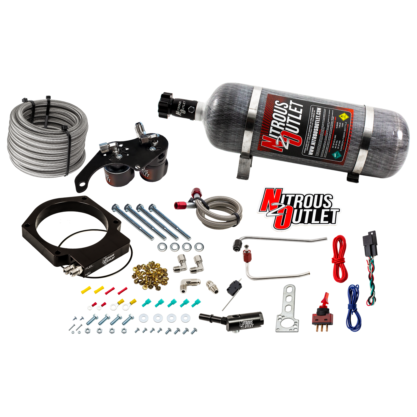 Nitrous Outlet GM LT4 2015-2019 Z06 Corvette 103mm Throttle Body Plate System - Gas/E85 (5-55 psi)(50-200hp)(12LB Bottle)