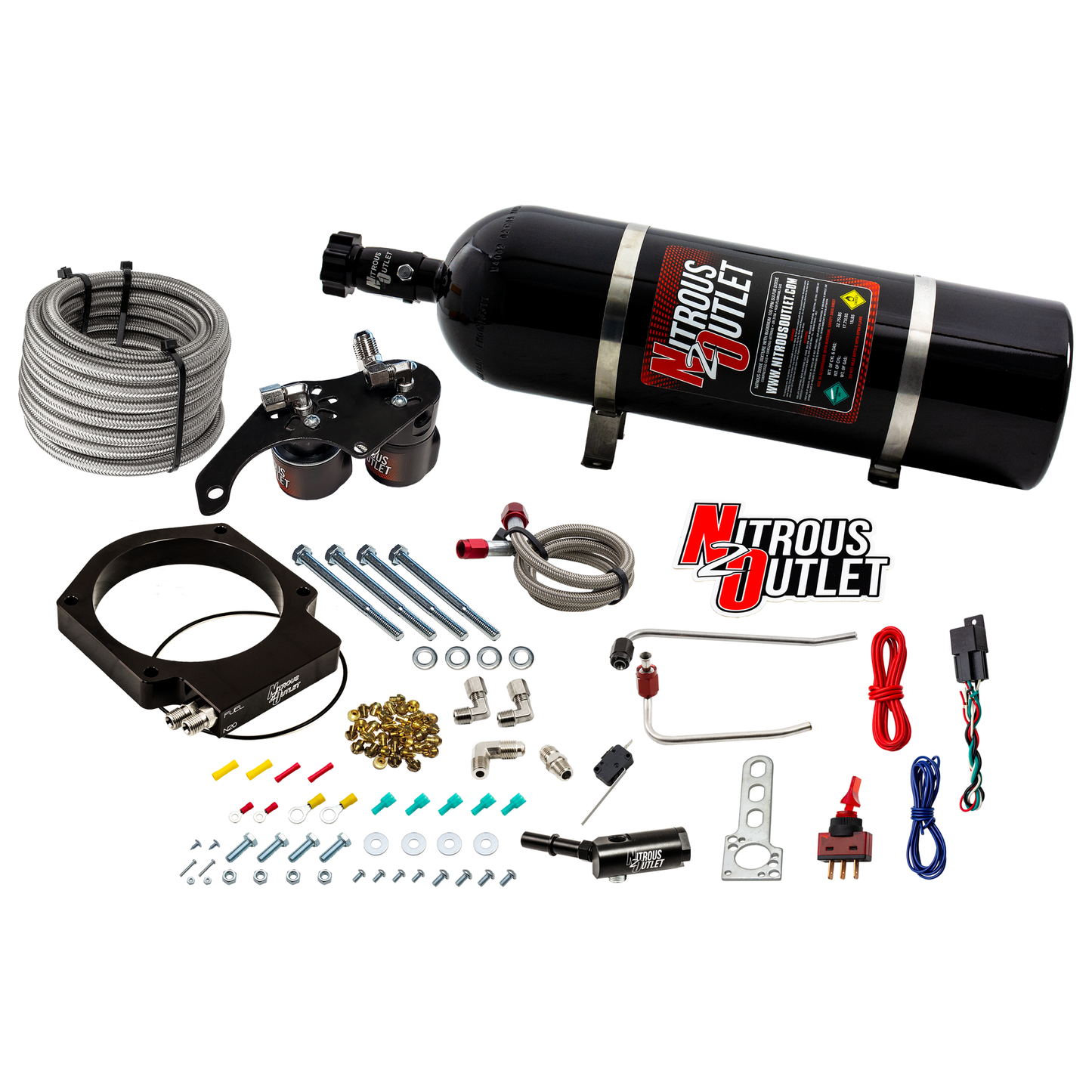 Nitrous Outlet GM LT4 2015-2019 Z06 Corvette 103mm Throttle Body Plate System - Gas/E85 (5-55 psi)(50-200hp)(15LB Bottle)