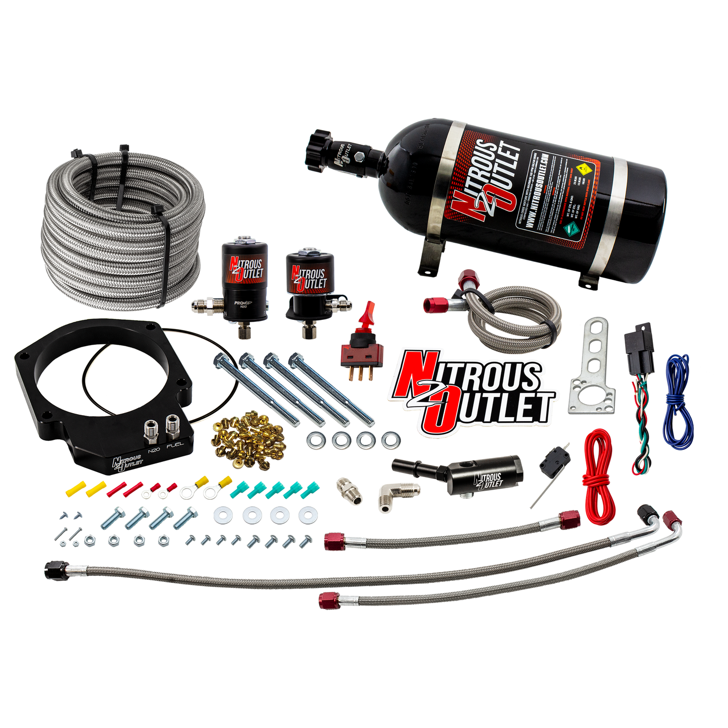 Nitrous Outlet GM LT4 2017-2021 ZL1 Camaro 103mm Throttle Body Plate System - Gas/E85 (5-55 psi)(50-200hp)(10LB Bottle)