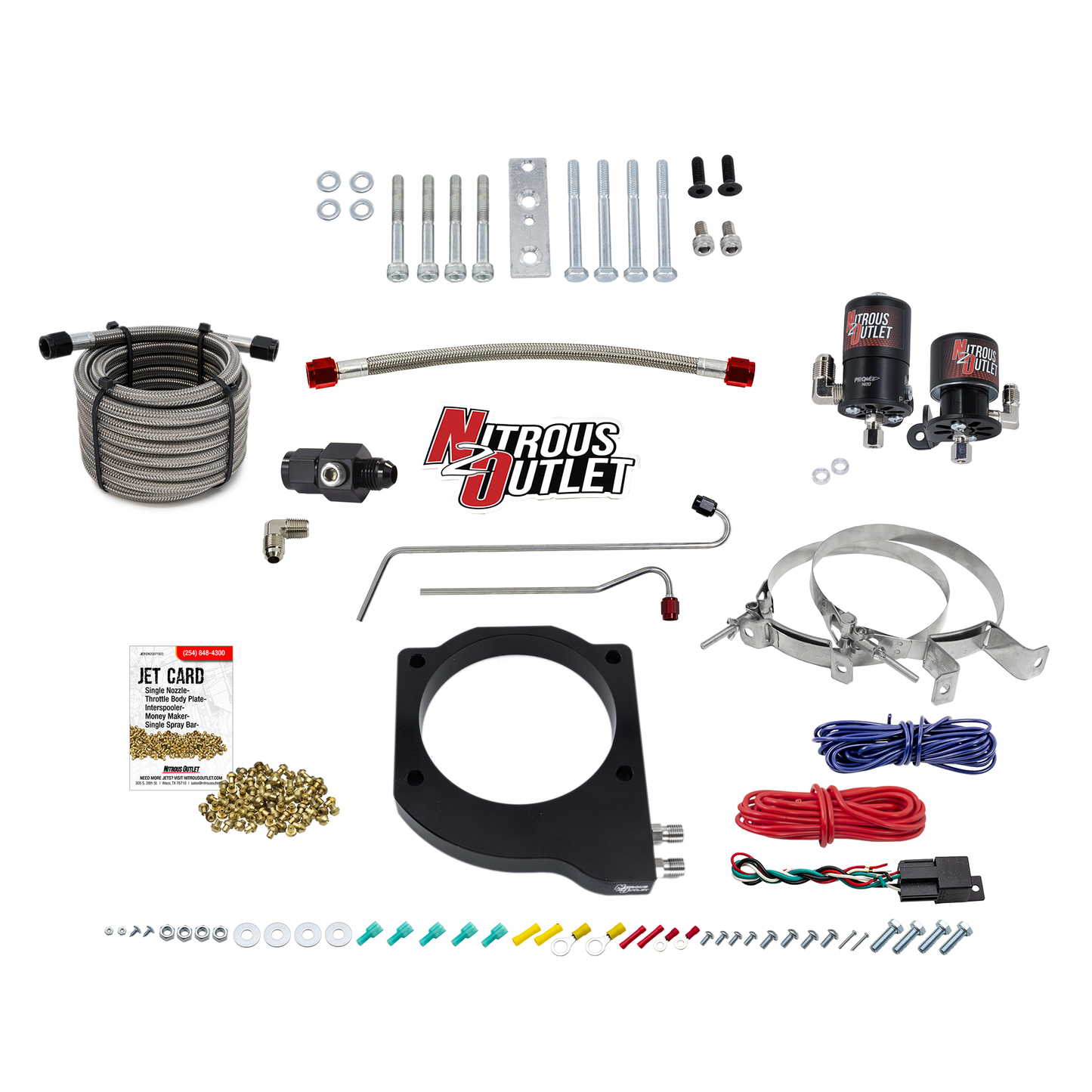 Nitrous Outlet GM BTR Trinity Throttle Body Plate System - Gas/E85 (5-55 psi)(50-200hp)(No Bottle)