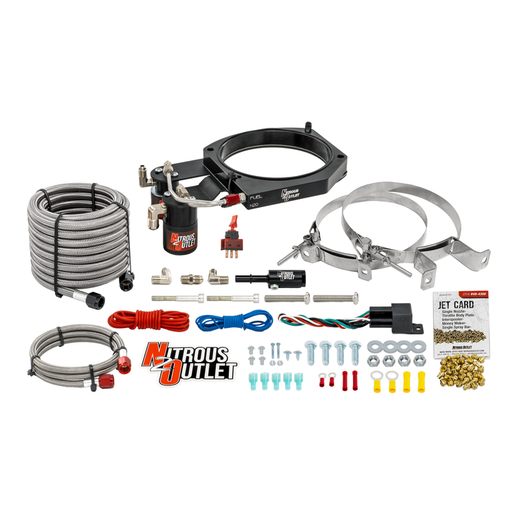 Nitrous Outlet Dodge Hemi, Whipple 3.8L Supercharger, 130mm Throttle Body Plate System - Gas/E85 (5-55psi)(50-200HP)(No Bottle)