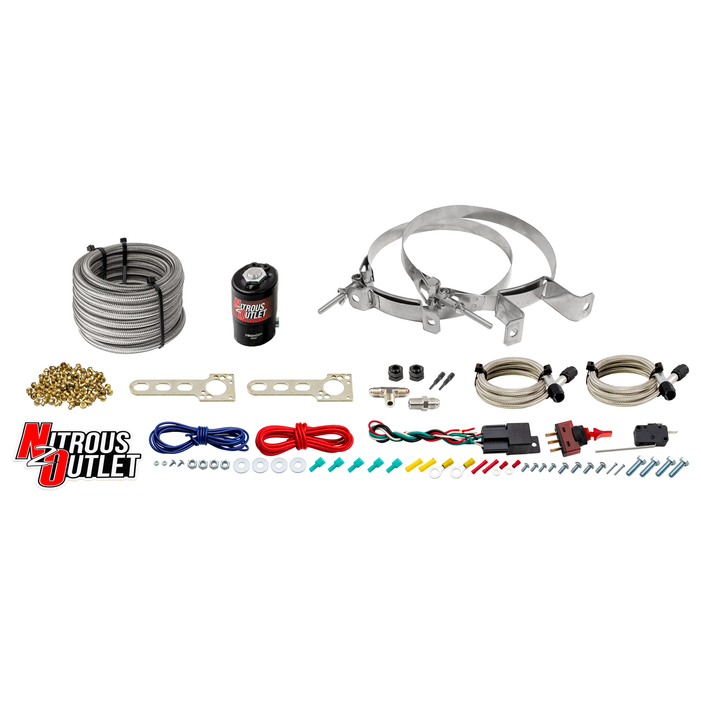 Nitrous Outlet Universal EFI Dry Dual Nozzle System (70-200HP)(No Bottle)
