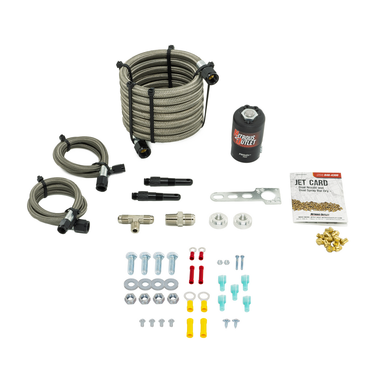 Nitrous Outlet Dry Dual Nozzle Boost-N-Juice System (50-300 HP)(No Bottle)