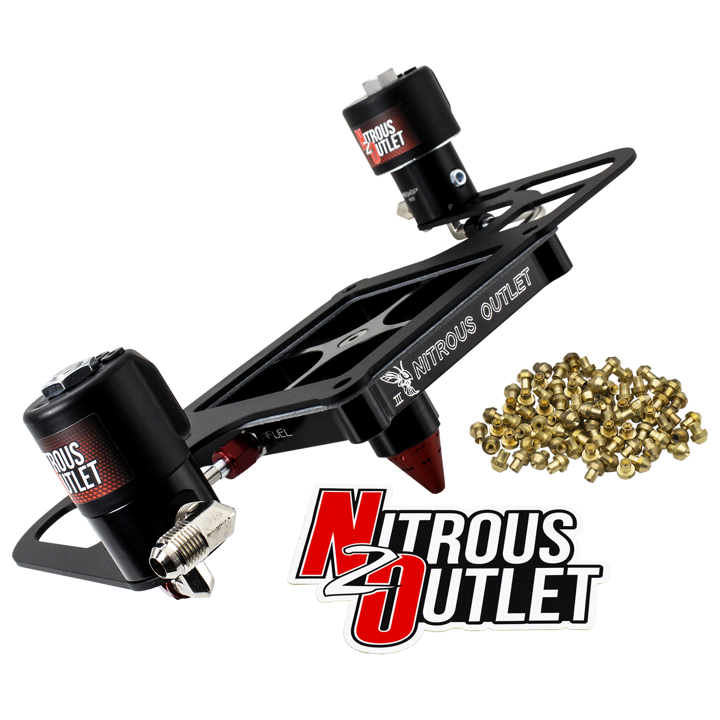 Nitrous Outlet 4500 Stinger 3 Race Solenoid Forward Conversion Kit - Hard-line/.178 Trashcan Nitrous Solenoid/.310 Fuel Solenoid/Boomerang Solenoid Bracket - (Gas/E85)(5-55 psi)(50-600 HP)