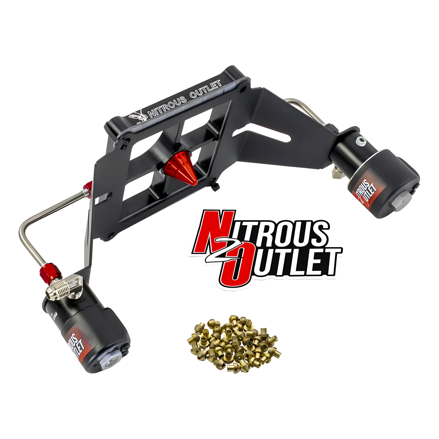 Nitrous Outlet 4500 Stinger 2 Race Solenoid Forward Conversion Kit - Hard-line/.178 Trashcan Nitrous Solenoid/.310 Fuel Solenoid/Deep Break Solenoid Bracket/Solenoids Mount Upside Down - (Gas/E85)(5-55 psi)(50-600 HP)