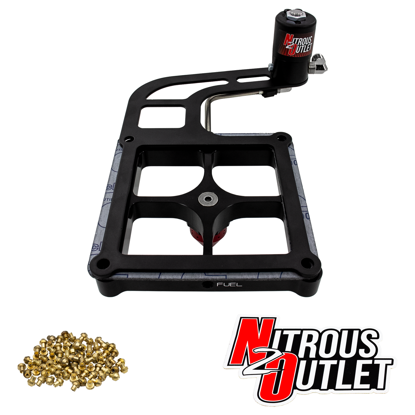 Nitrous Outlet 4500 Stinger 4 Dry Solenoid Forward Conversion Kit - Hard-line/.122 Nitrous Solenoid/Boomerang Solenoid Bracket - (50-500 HP)
