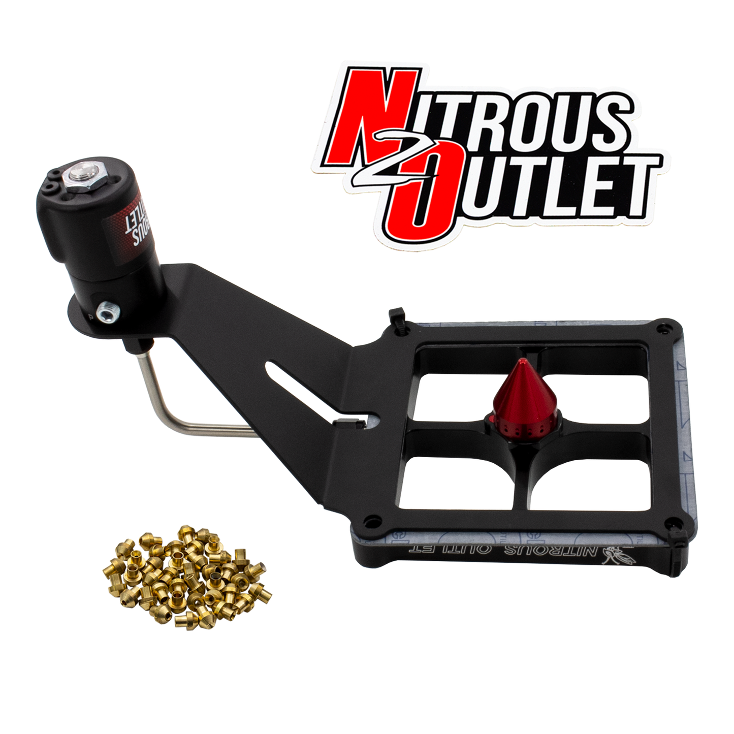 Nitrous Outlet 4500 Stinger 4 Dry Solenoid Forward Conversion Kit - Hard-line/.122 Nitrous Solenoid/Deep Break Solenoid Bracket/Solenoids Mount Upside Down - (50-500 HP)