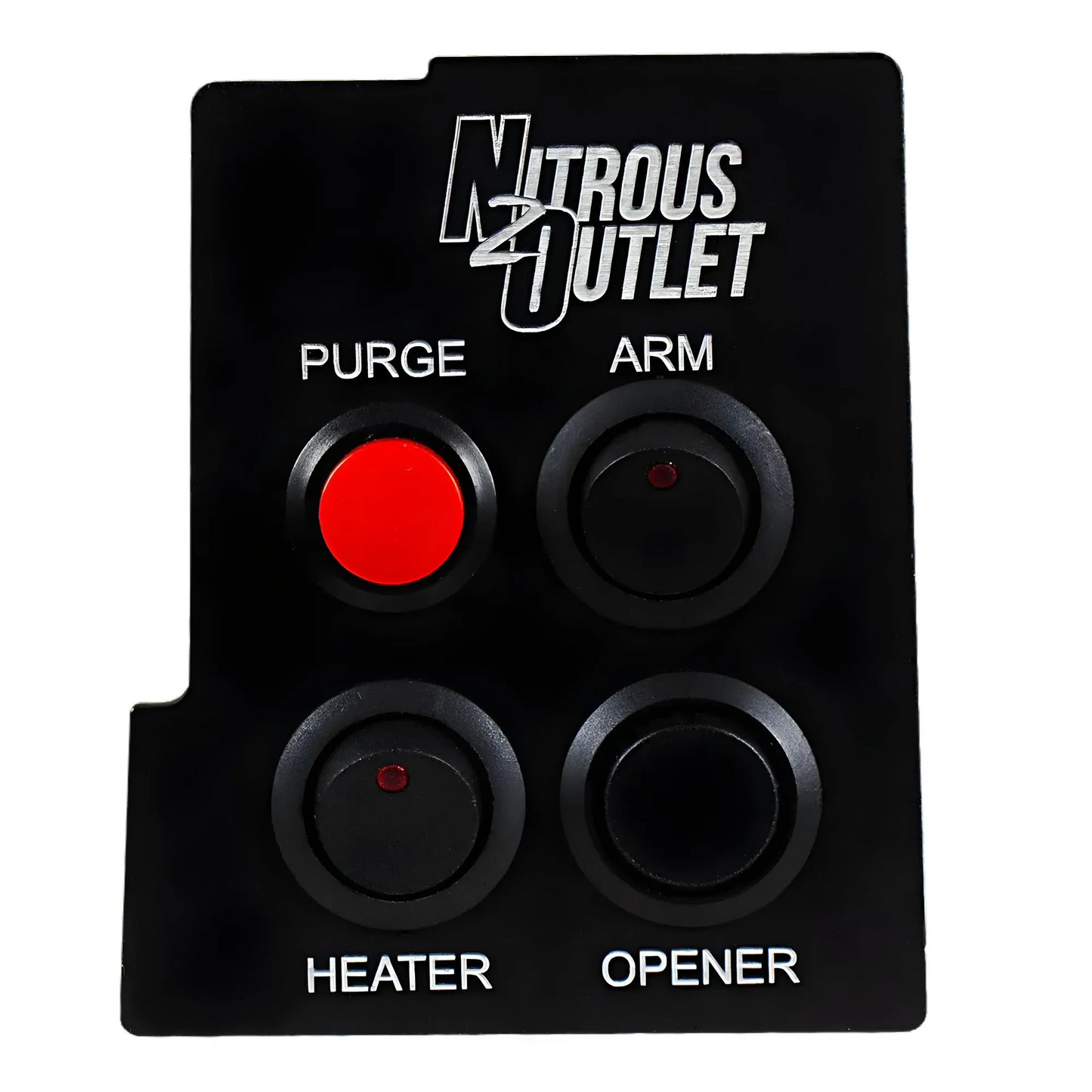 Nitrous Outlet Ford 2005-2014 Mustang Center Console Switch Panel - System Arm/Purge/Bottle Heater/Remote Opener