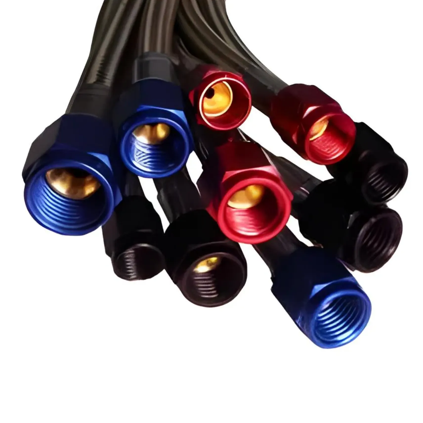 Nitrous Outlet 18" 4AN-3AN Race Stainless Braided Hose (Red B-Nuts)