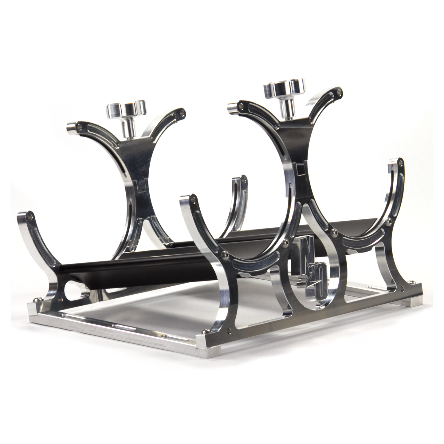 Nitrous Outlet Dual Billet Automatic Heated Horizontal Mount Bottle Bracket - 10lb/15lb/4AN