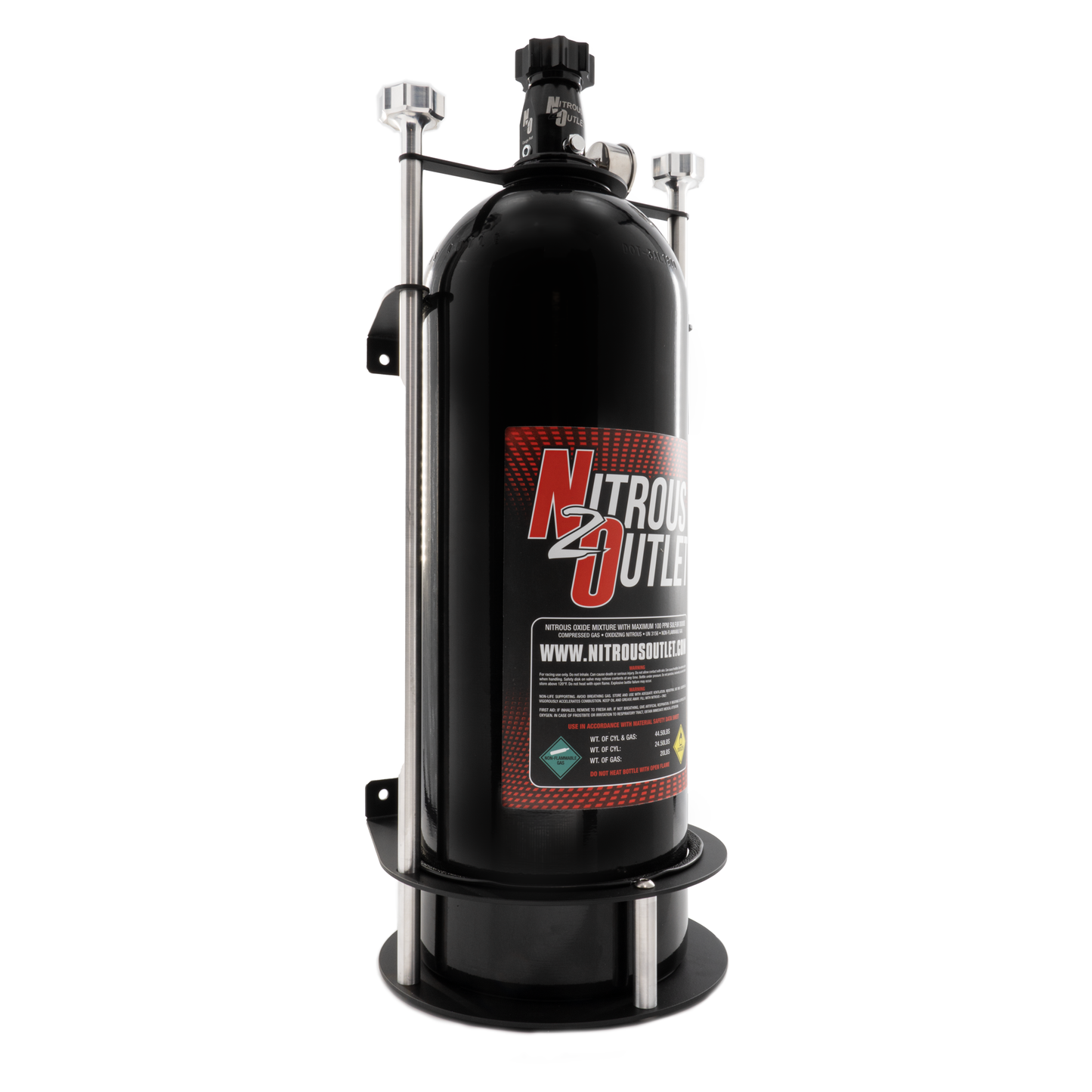 Nitrous Outlet Race-Light Single 20lb Bottle Bracket - Vertical