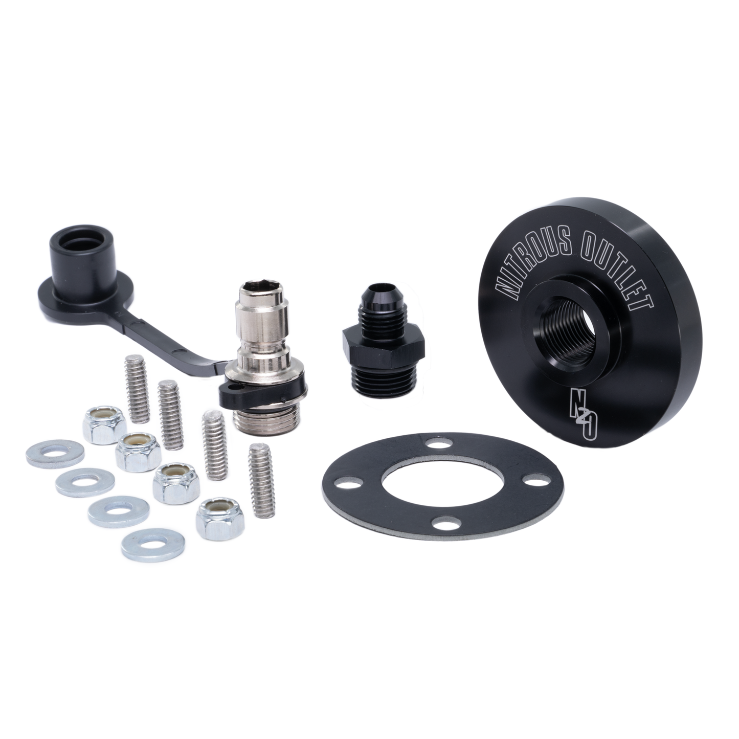 Nitrous Outlet Firewall Pass Through - 6AN Male To Quick Release Stem