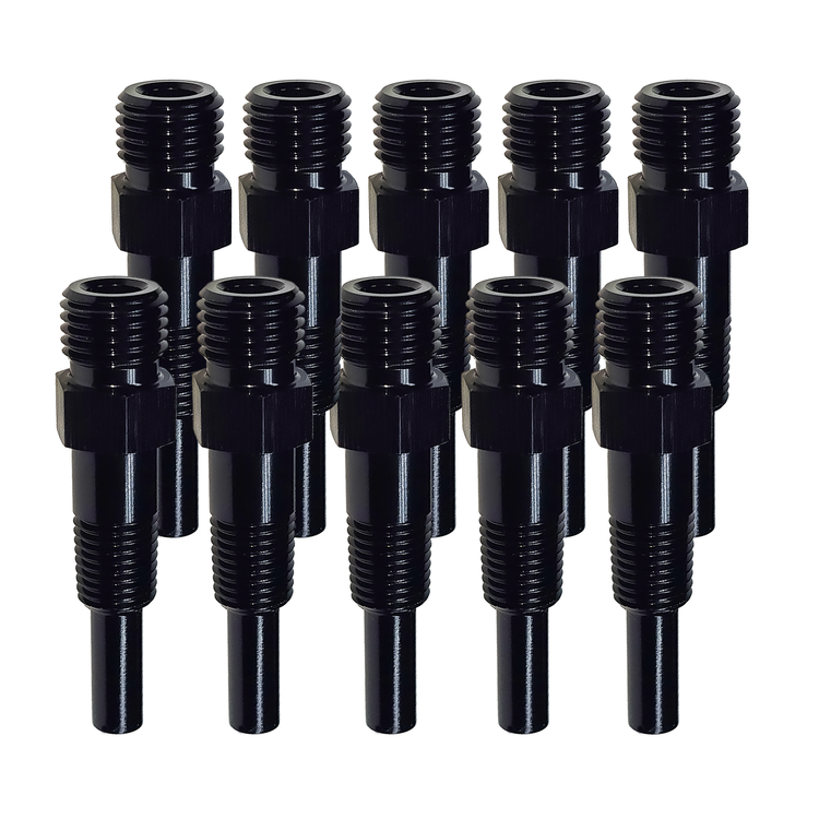 Nitrous Outlet 1/16" NPT Dry Nitrous Nozzle - 10 Pack/Straight Discharge/Aluminum