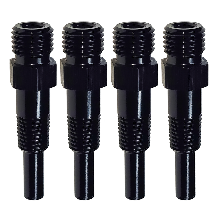 Nitrous Outlet 1/16" NPT Dry Nitrous Nozzle - 4 Pack/Straight Discharge/Aluminum