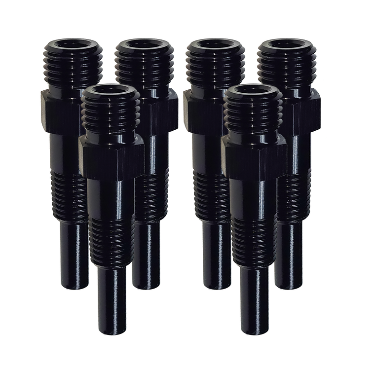 Nitrous Outlet 1/16" NPT Dry Nitrous Nozzle - 6 Pack/Straight Discharge/Aluminum