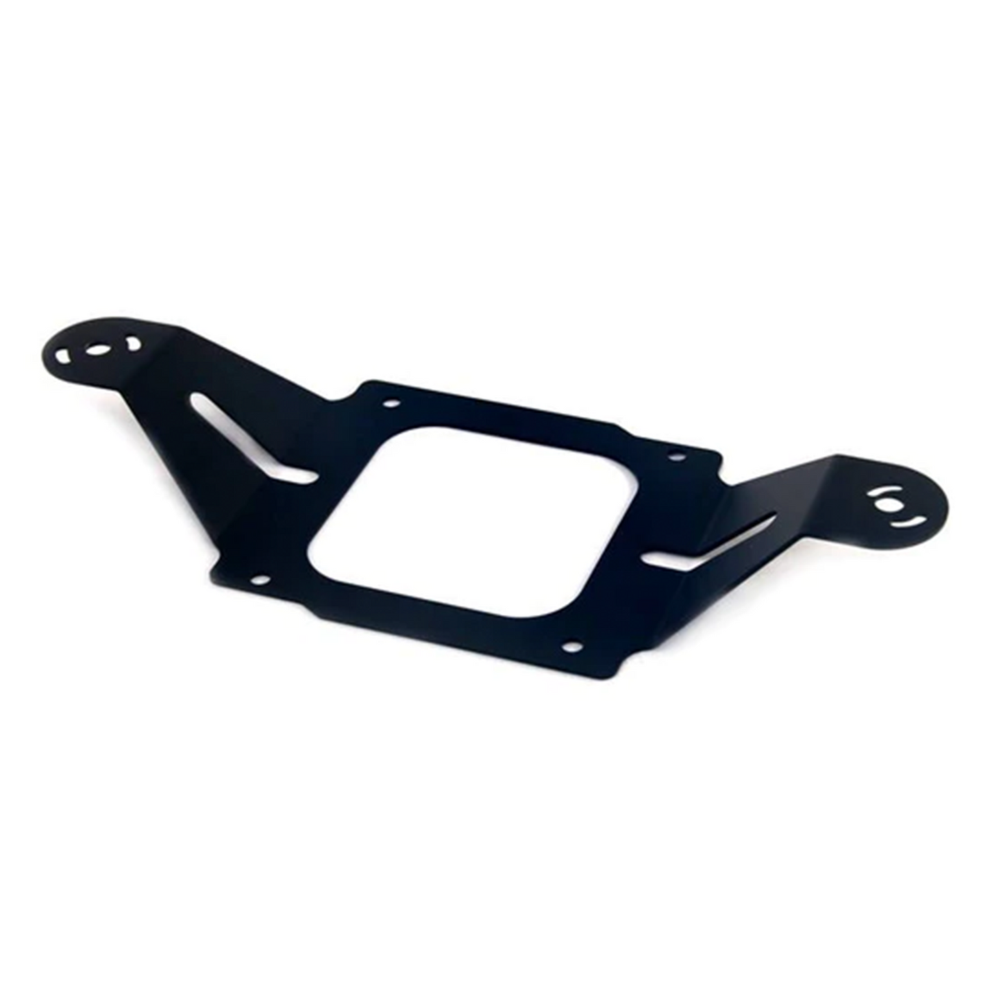 Nitrous Outlet 4500 Flange, 2 Solenoid Bracket. Mounts one solenoid front center and one solenoid back center location. Shallow break for use with short style intake and spray bar systems.