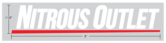 Nitrous Outlet Underline Sticker Small - 8"x1.5" (White)