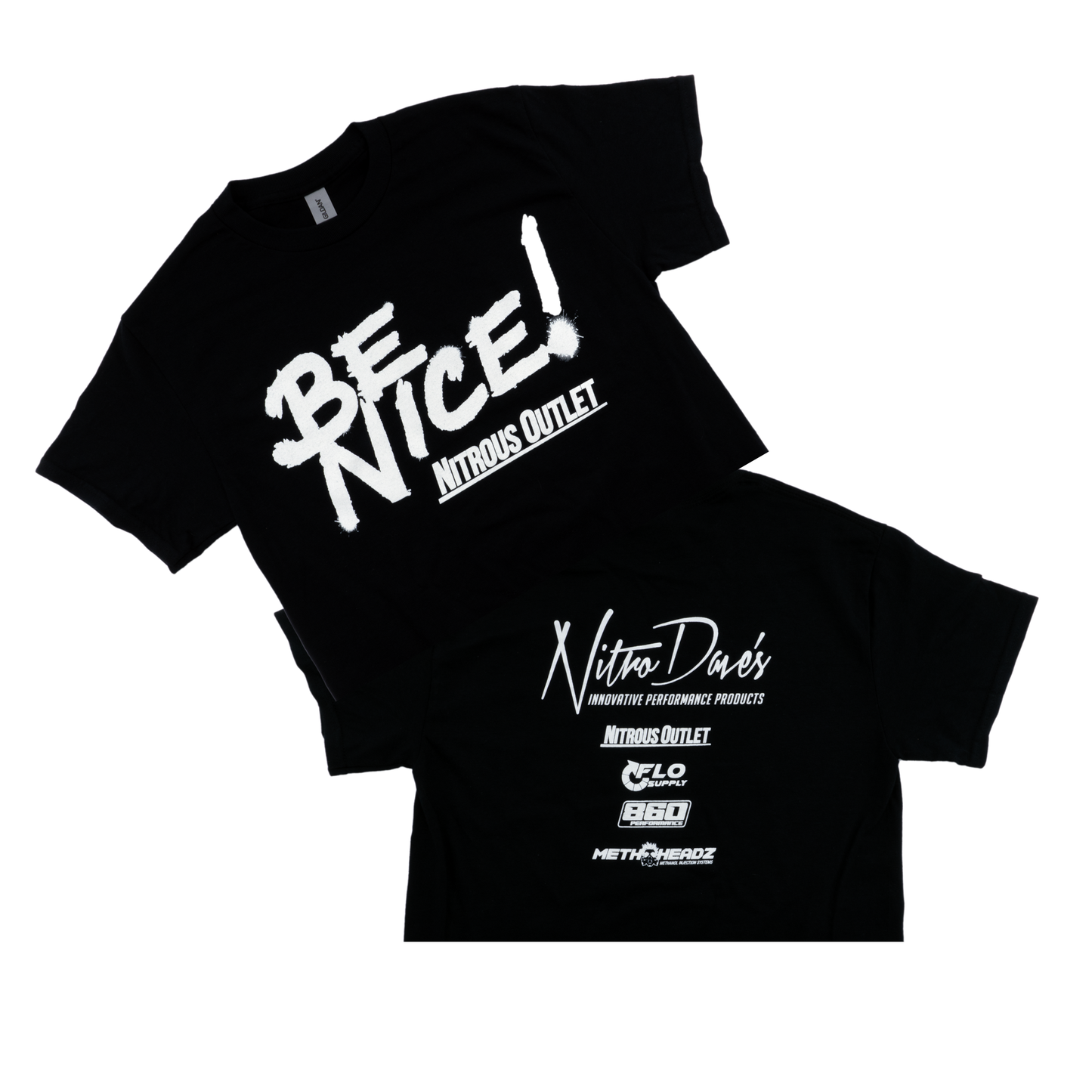 Nitrous Outlet Be Nice T-Shirt - 3X-Large/Black/Glow-N-Dark