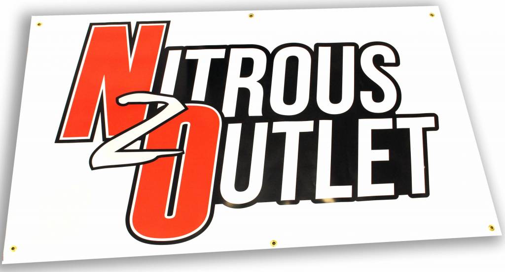 Nitrous Outlet Promotional Banner - White /60" x 36"
