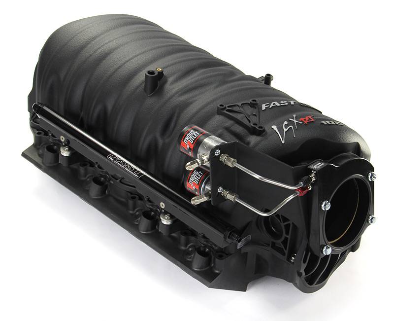 Nitrous Outlet GM 2003-2013 FAST 102mm Truck Intake Hard-line Plate System - Gas/E85 (5-55psi)(Aftermarket Fuel Rails)(50-200HP)(12lb Bottle)