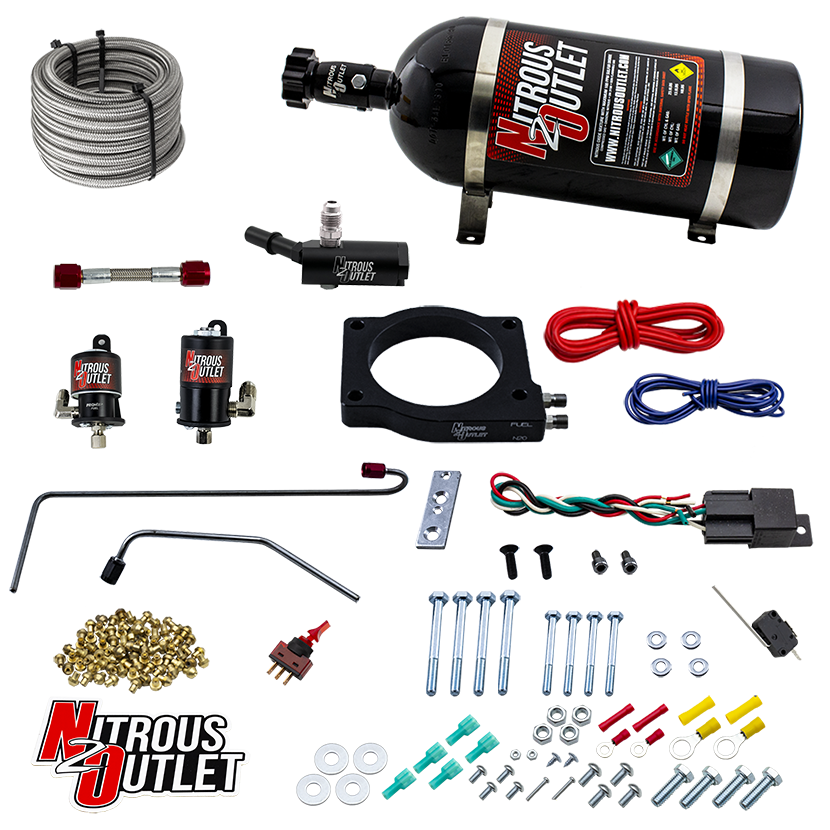 Nitrous Outlet GM 2020-2021 C8 Corvette LT2 Throttle Body Plate System - Gas/E85 (5-55 psi)(50-200hp)(10lb Bottle)
