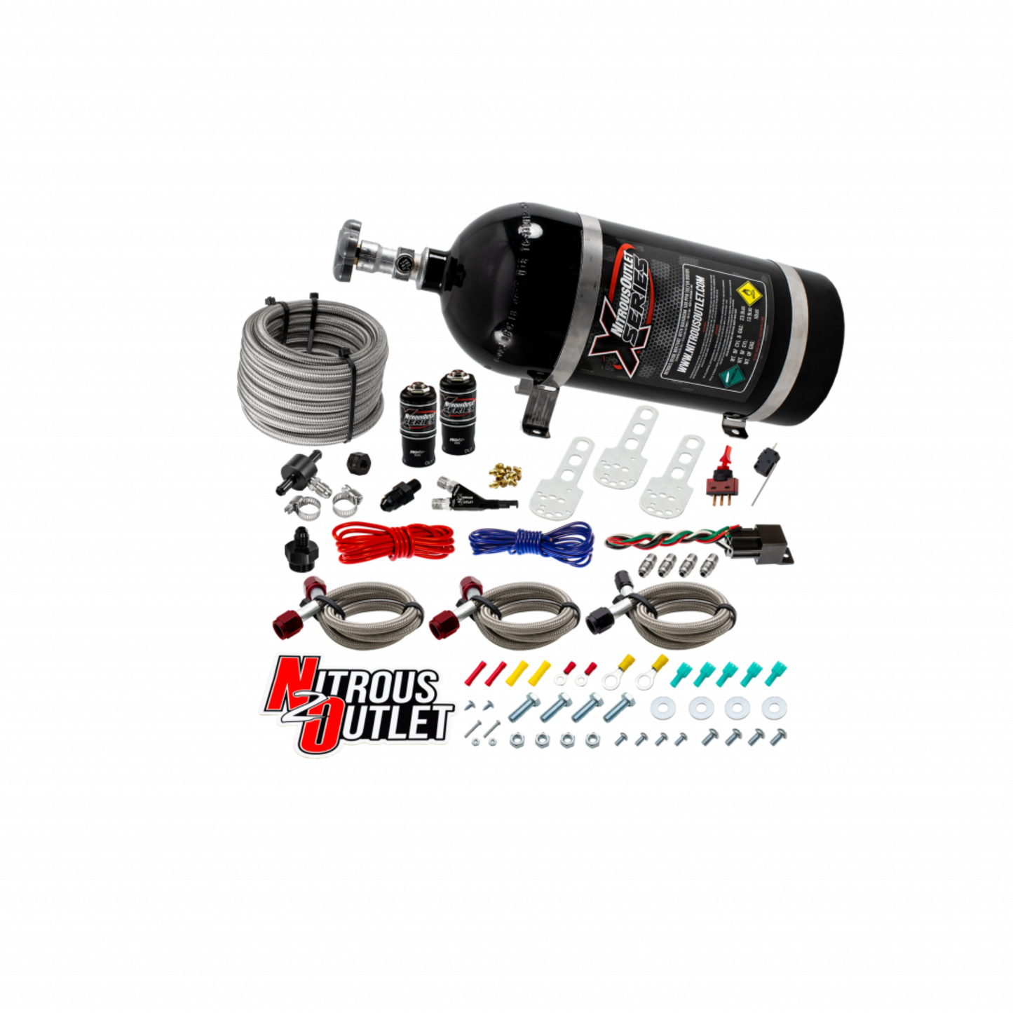 X-Series Universal EFI Single Nozzle System - Gas/E85 (5-55psi)(35-200HP)