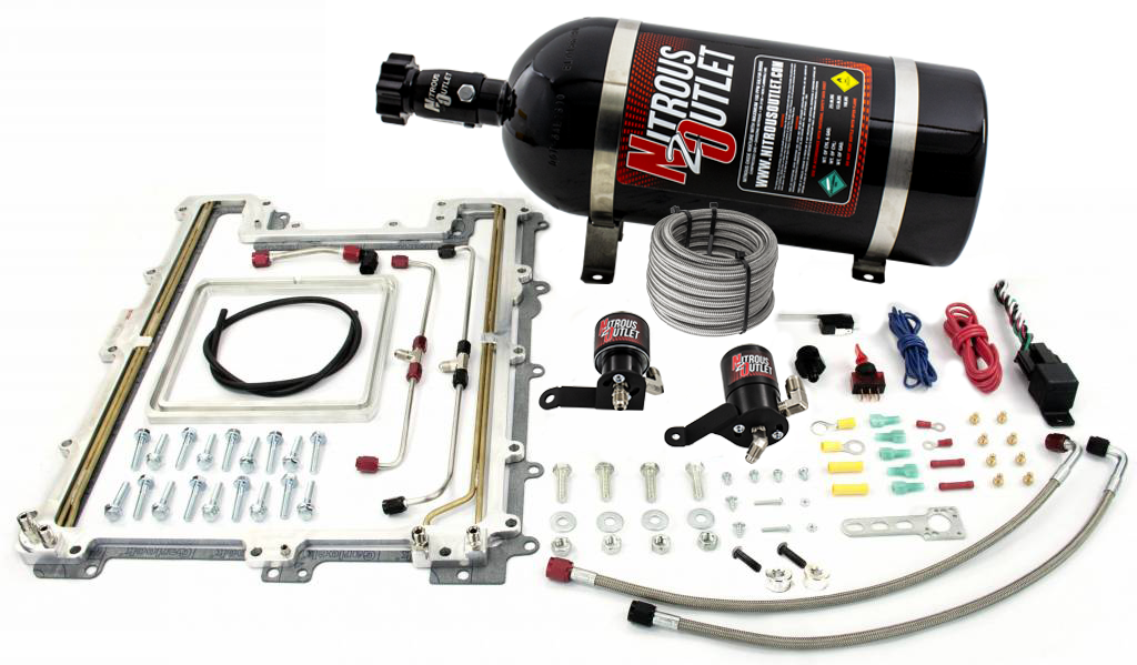 Nitrous Outlet Cadillac 2009-2014 CTS-V2 LSA Blower Plate system - Gas/E85 (45-55psi)(100-300HP)(10lb Bottle)