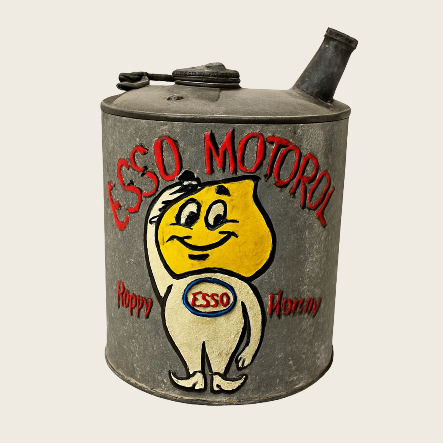 Esso Motorol Custom Vintage Fuel Can – Hand-Painted Collectible