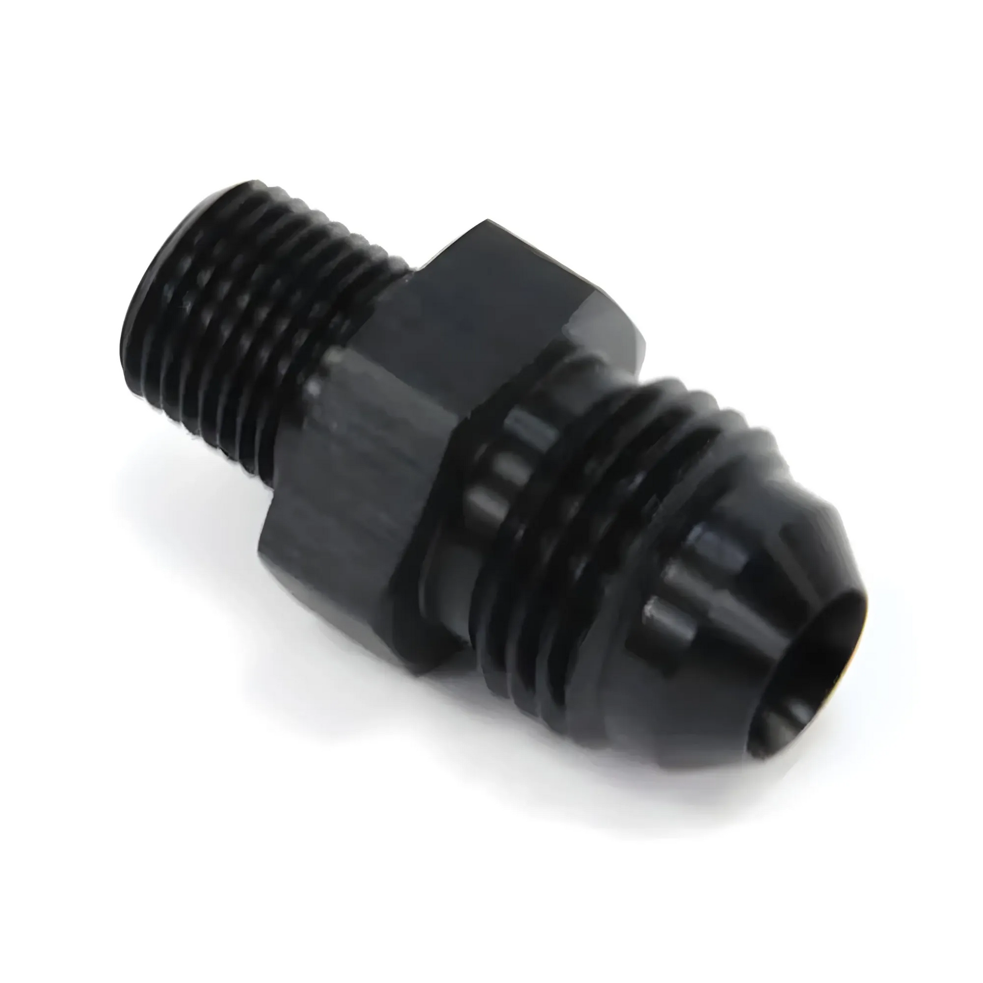 Nitrous Outlet 1/8" NPT x 6AN Straight Fitting - Male/Male (BLACK)