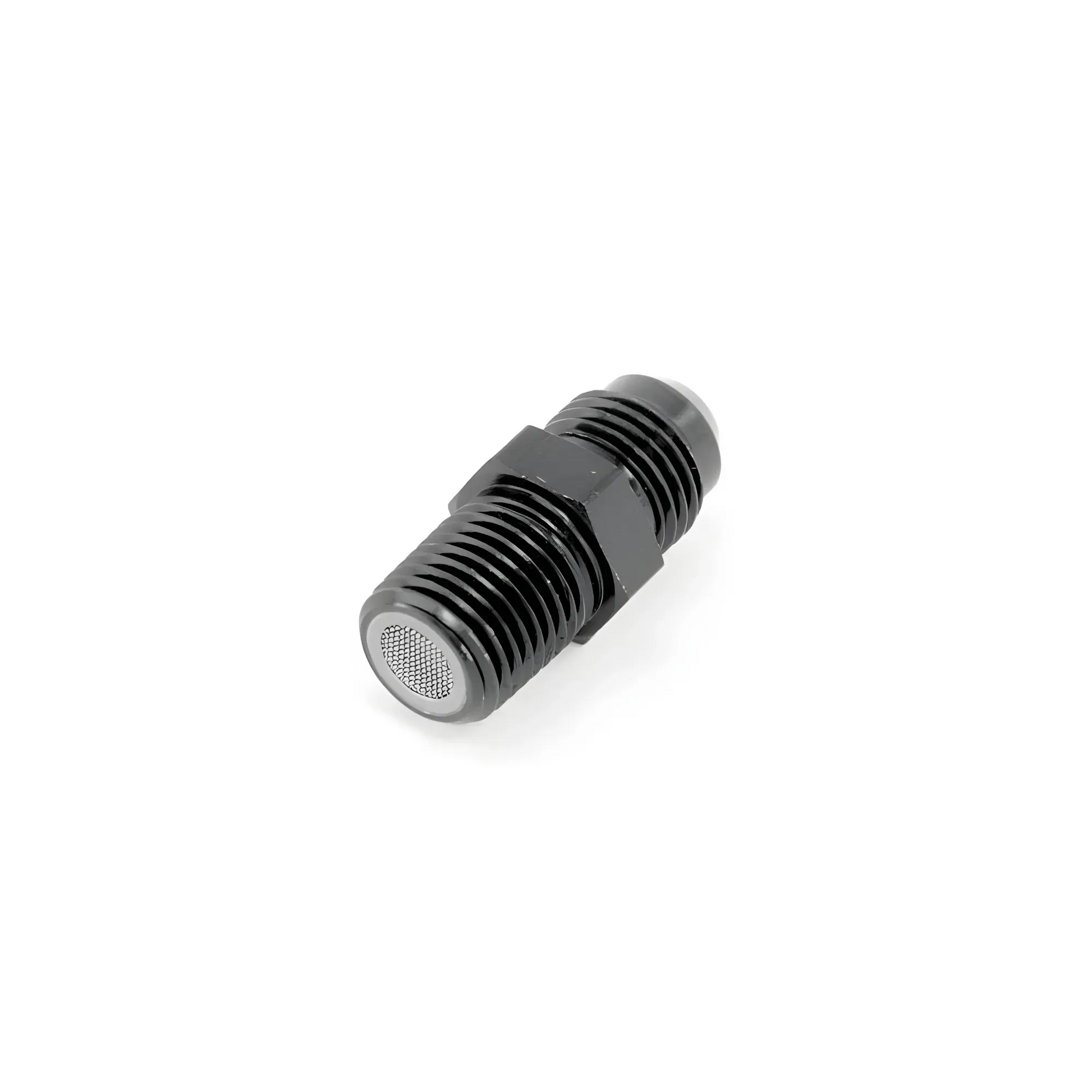 Nitrous Outlet 1/4" NPT x 6AN Straight Filter Fitting- Male/Male (Black)